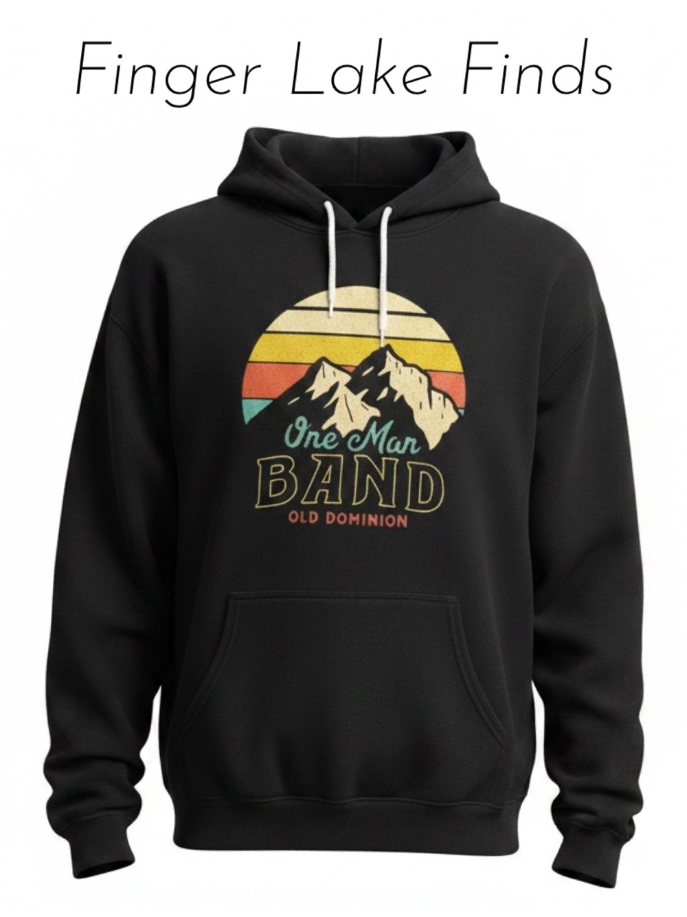 Old Dominion 'One Man Band' Black Graphic Hoodie
